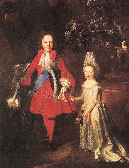 Nicolas de Largilliere Portrait of Prince James Francis Edward Stuart and Princess Louisa Maria Theresa Stuart